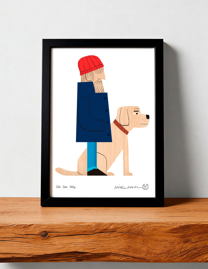 Ilustración "Old Sea Dog" de Mikel Casal....