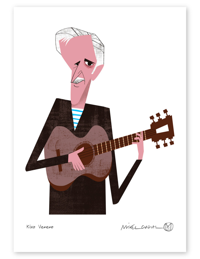 Illustration "Kiko Veneno" by Mikel Casal....