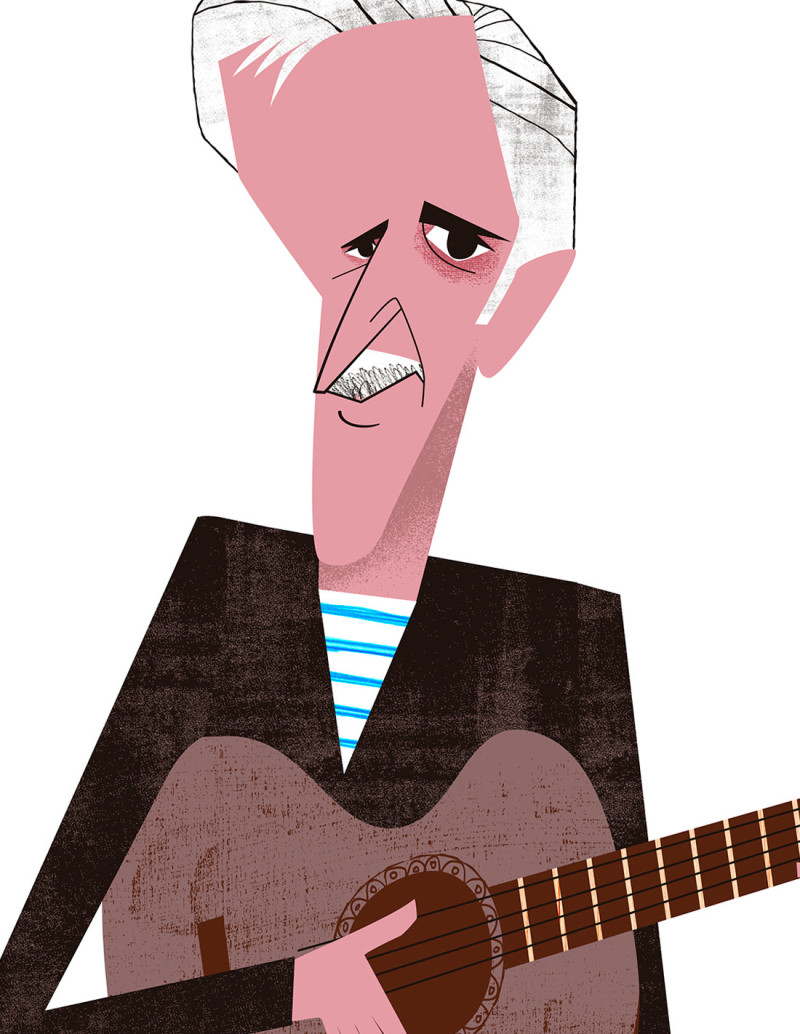 Illustration "Kiko Veneno" by Mikel Casal....