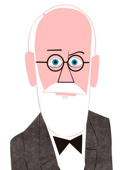 Ilustración "Freud" de Mikel Casal. Reproducción A5 firmada