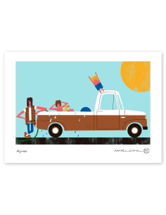 Ilustración "Alfredo" de Mikel Casal. Reproducción A4...