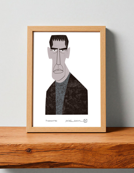 Ilustración "Frankenstein" de Mikel Casal. Reproducción A5 firmada