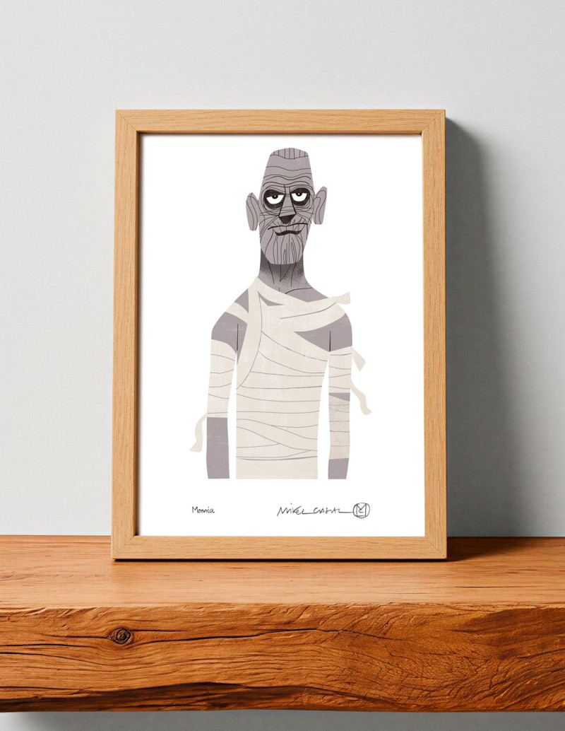 Illustration "La Momia" by Mikel Casal. Signed...