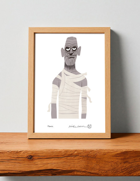Ilustración "La Momia" de Mikel Casal. Reproducción A5 firmada
