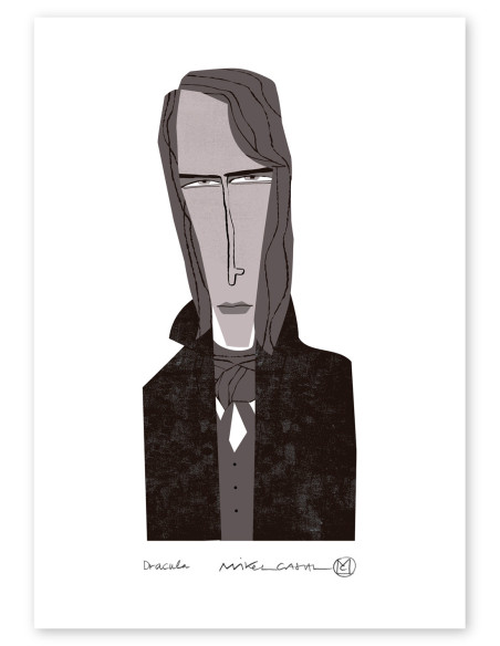 Illustration "Dracula" by Mikel Casal. Signed A5 reproduction