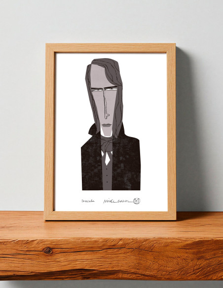 Ilustración "Drácula" de Mikel Casal. Reproducción A5 firmada