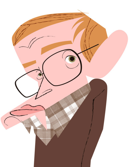 Illustration "Stephen Hawking" by Mikel Casal. Signed A5 reproduction