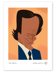 Illustration "Julio Iglesias" by Mikel Casal. Signed A5...