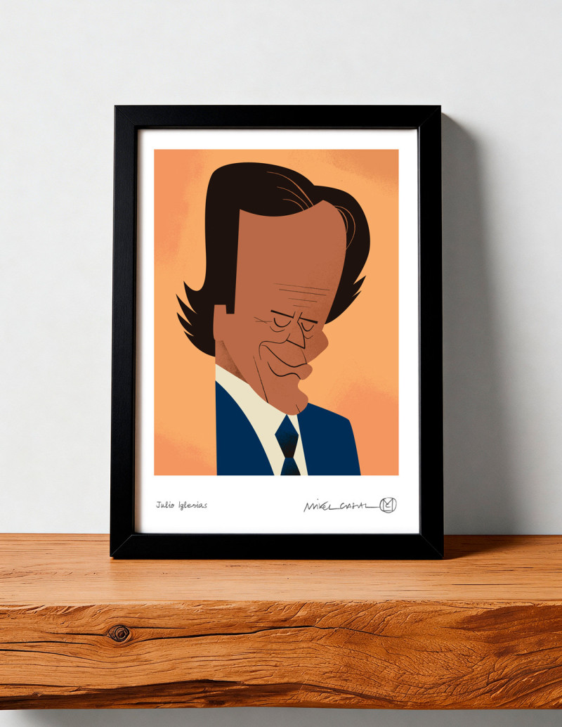 Ilustración "Julio Iglesias" de Mikel Casal....