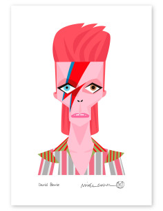 Illustration "David Bowie" by Mikel Casal. A5 and A3...