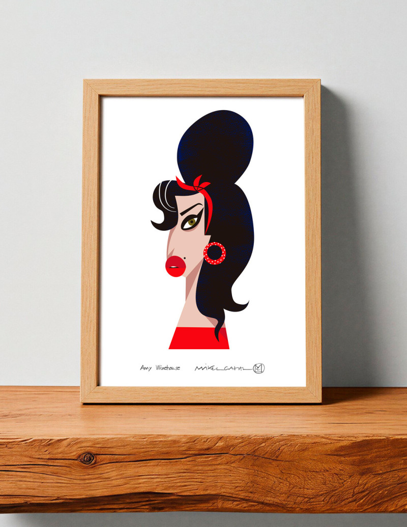 Illustration "Amy Winehouse" by Mikel Casal. A5...