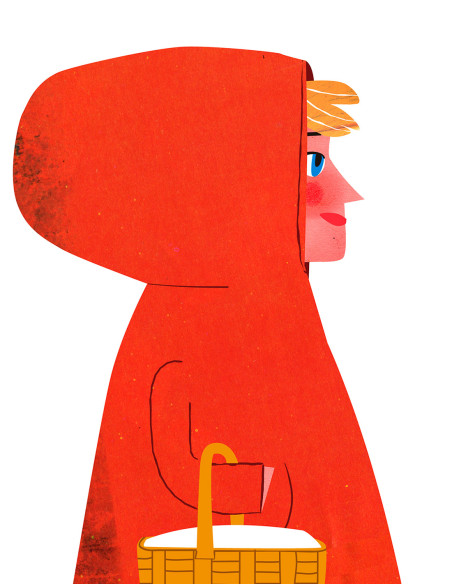Ilustración "Caperucita" de Mikel Casal. Reproducción A5 firmada