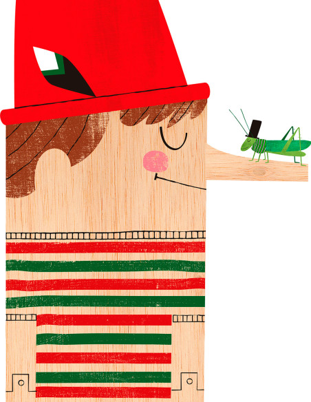 Illustration "Pinocchio" by Mikel Casal. Signed A5 reproduction