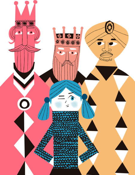 Ilustración "Magos" de Mikel Casal. Reproducción A5 firmada