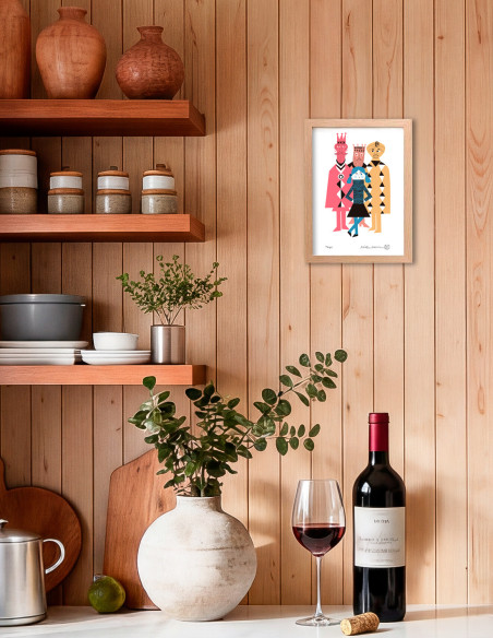 Illustration "Magos" by Mikel Casal. Signed A5 reproduction