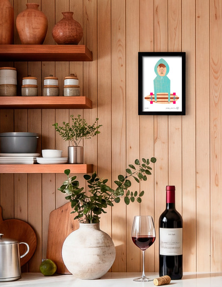 Illustration "Lander" by Mikel Casal. Signed A5 reproduction