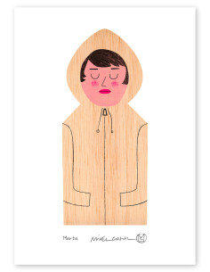 Illustration "Marta" by Mikel Casal. Signed A5 reproduction