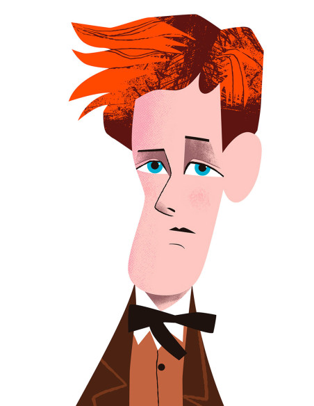 Ilustración "Rimbaud" de Mikel Casal. Reproducción A5 firmada