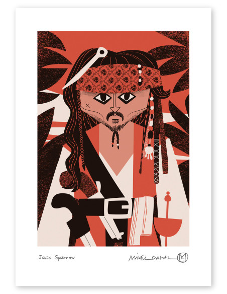 Ilustración "Sparrow" de Mikel Casal. Reproducción A5 firmada