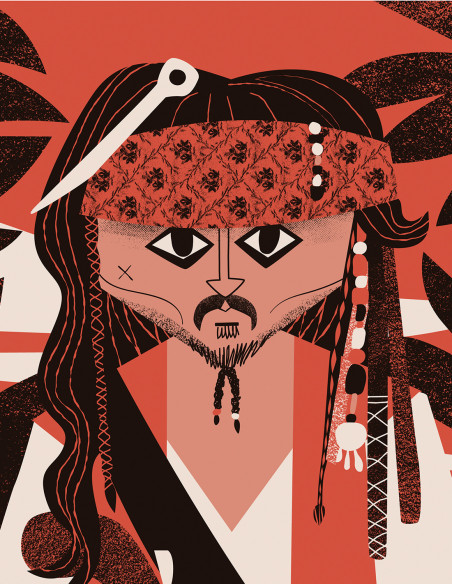 Ilustración "Sparrow" de Mikel Casal. Reproducción A5 firmada