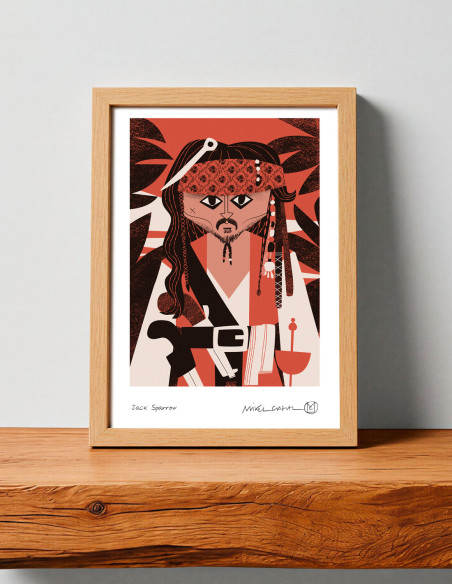 Ilustración "Sparrow" de Mikel Casal. Reproducción A5 firmada