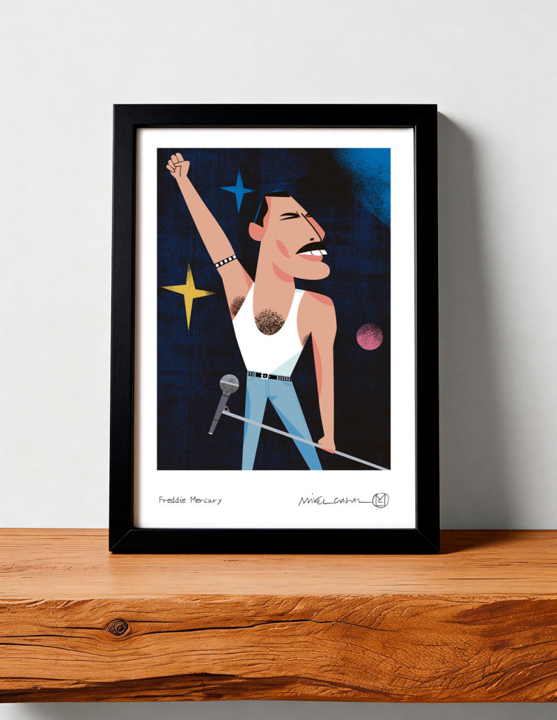 Illustration "Freddie Mercury" by Mikel Casal....