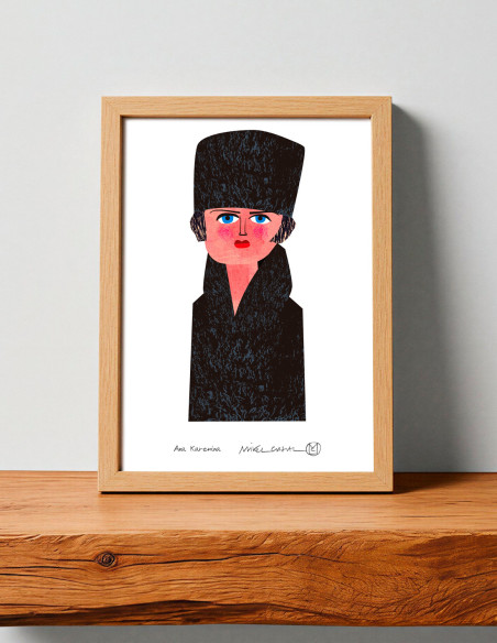 Ilustración "Anna Karenina" de Mikel Casal. Reproducción A5 firmada