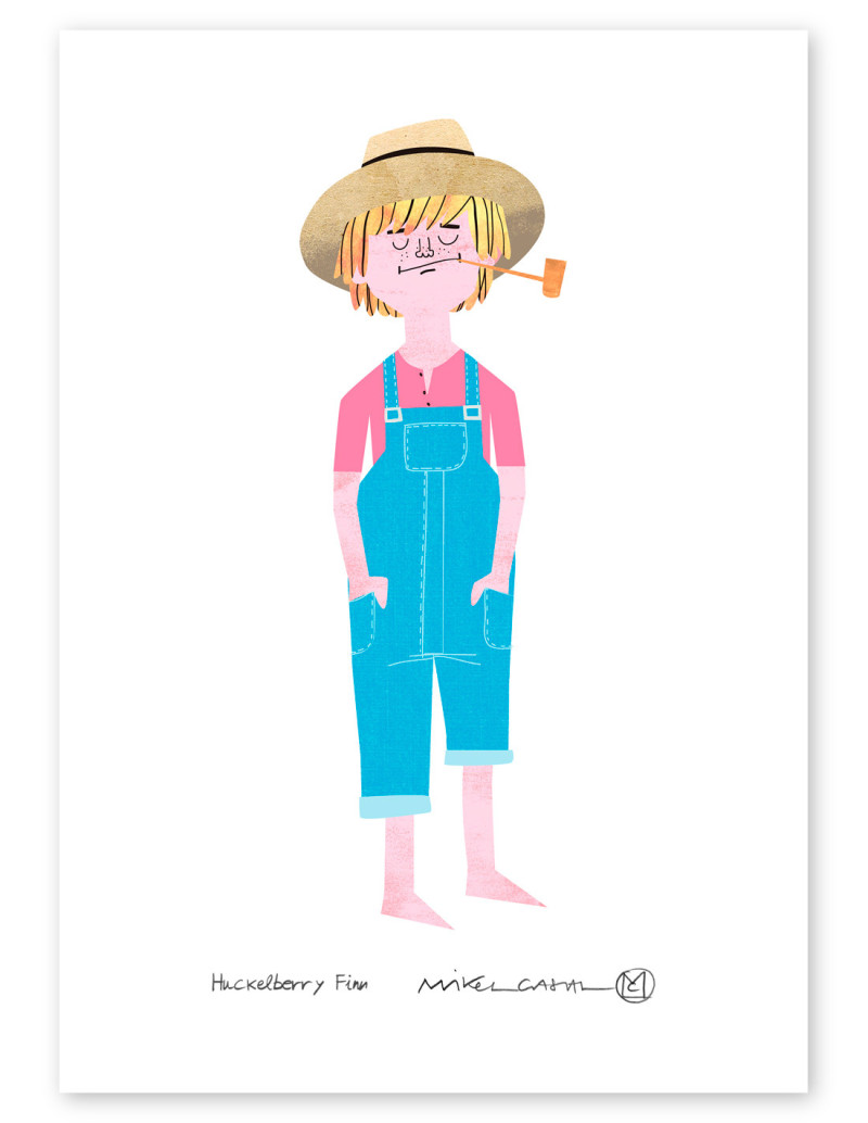 Illustration "Huckleberry Finn" by Mikel Casal....