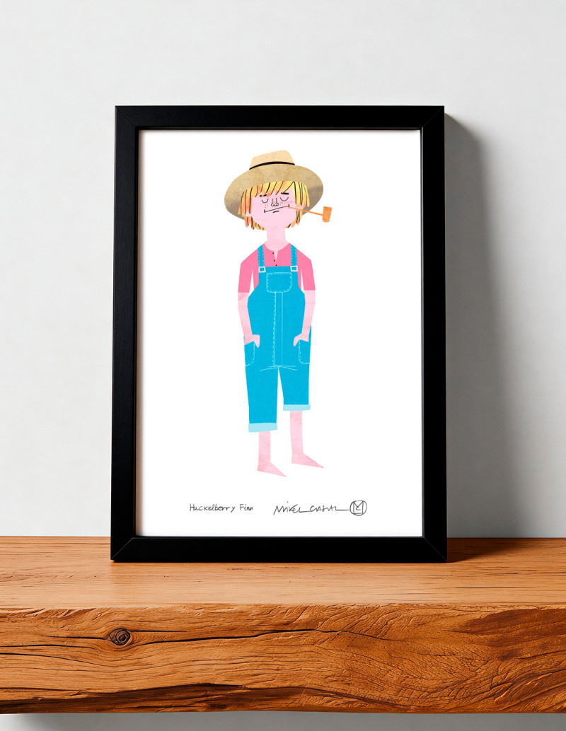 Ilustración "Huckleberry Finn" de Mikel Casal....
