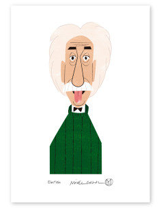 Ilustración "Albert Einstein" de Mikel Casal....