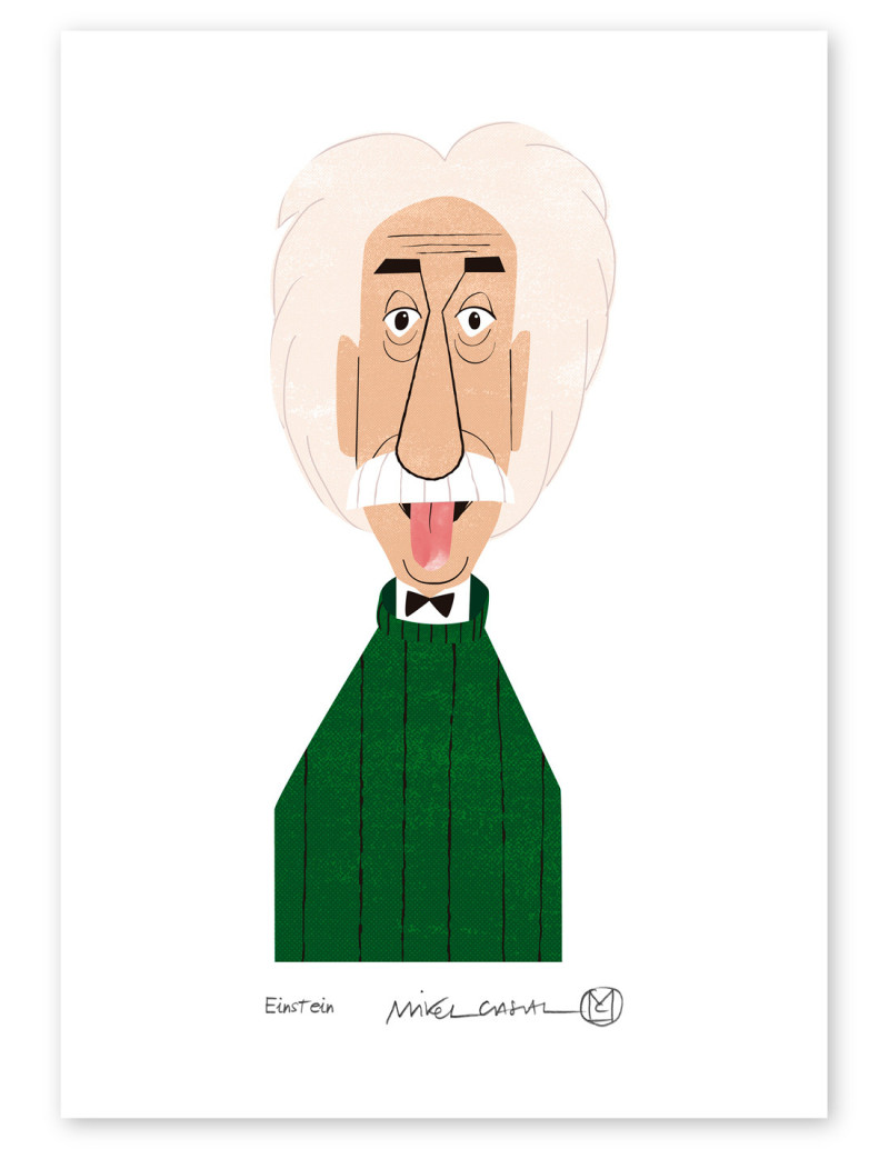 Ilustración "Albert Einstein" de Mikel Casal....