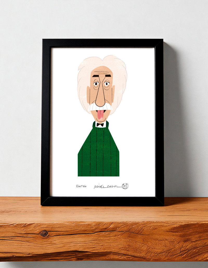 Illustration "Albert Einstein" by Mikel Casal....