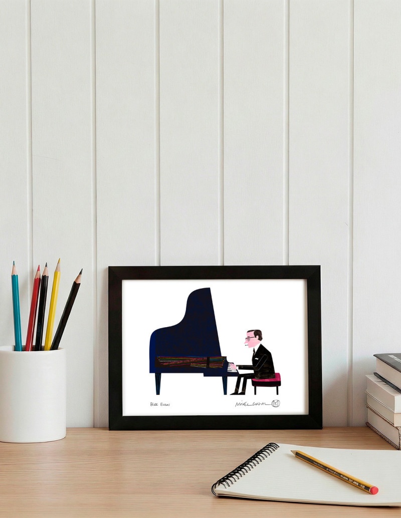 Ilustración "Bill Evans" de Mikel Casal....