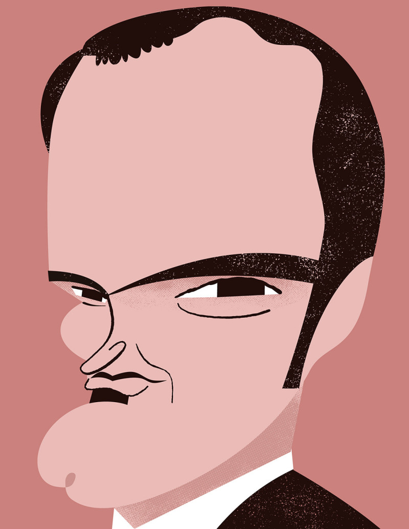 Illustration "Tarantino" by Mikel Casal. Signed...