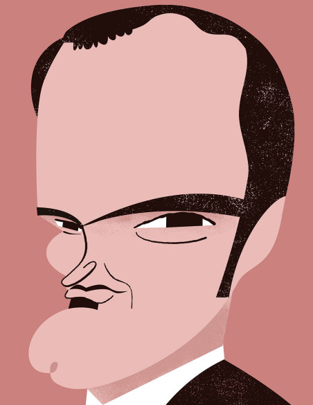 Illustration "Tarantino" by Mikel Casal. Signed A5 reproduction