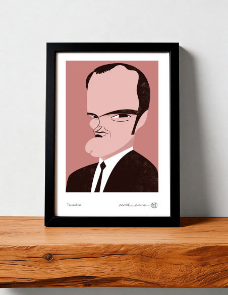 Illustration "Tarantino" by Mikel Casal. Signed A5 reproduction
