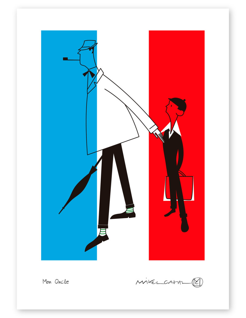 Illustration "Mon Oncle" by Mikel Casal. Signed...