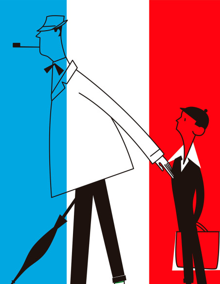 Illustration "Mon Oncle" by Mikel Casal. Signed A5 reproduction