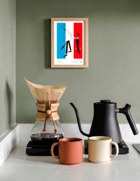 Illustration "Mon Oncle" by Mikel Casal. Signed A5 reproduction