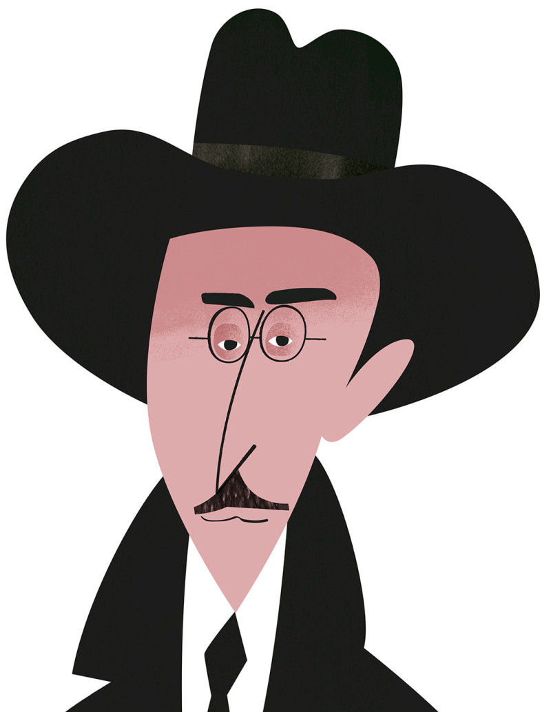 Illustration "Fernando Pessoa" by Mikel Casal....