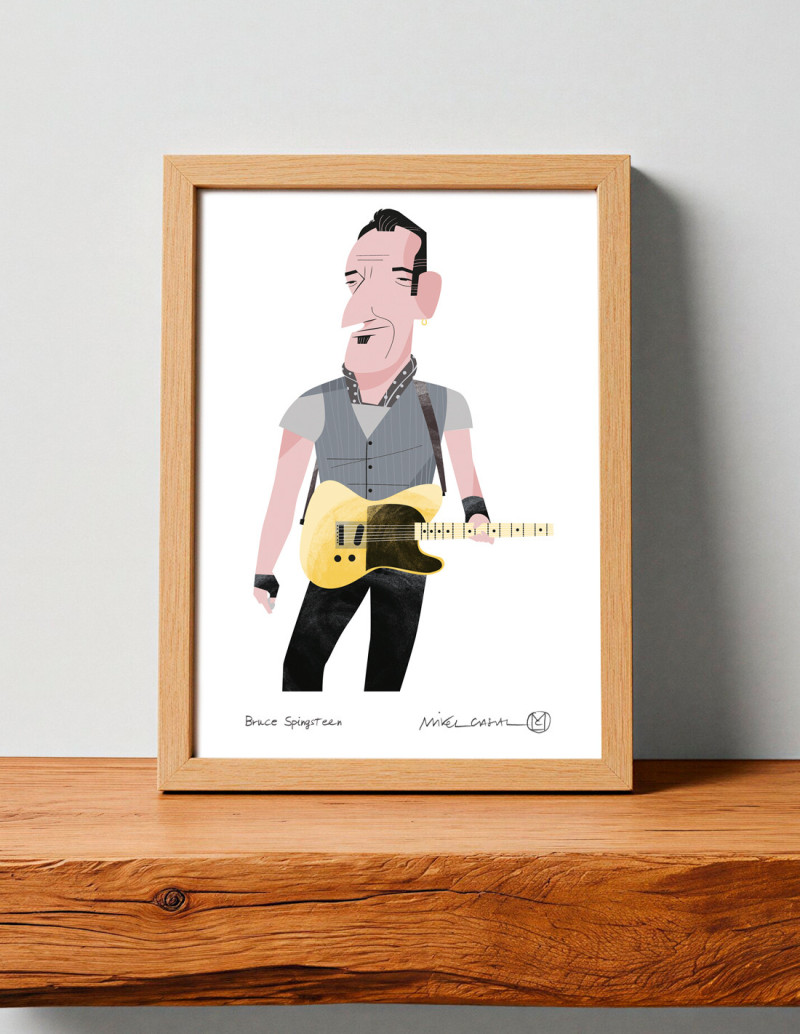 Ilustración "Bruce Springsteen" de Mikel Casal....
