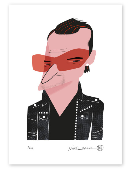 Illustration "Bono" by Mikel Casal. Signed A5 reproduction