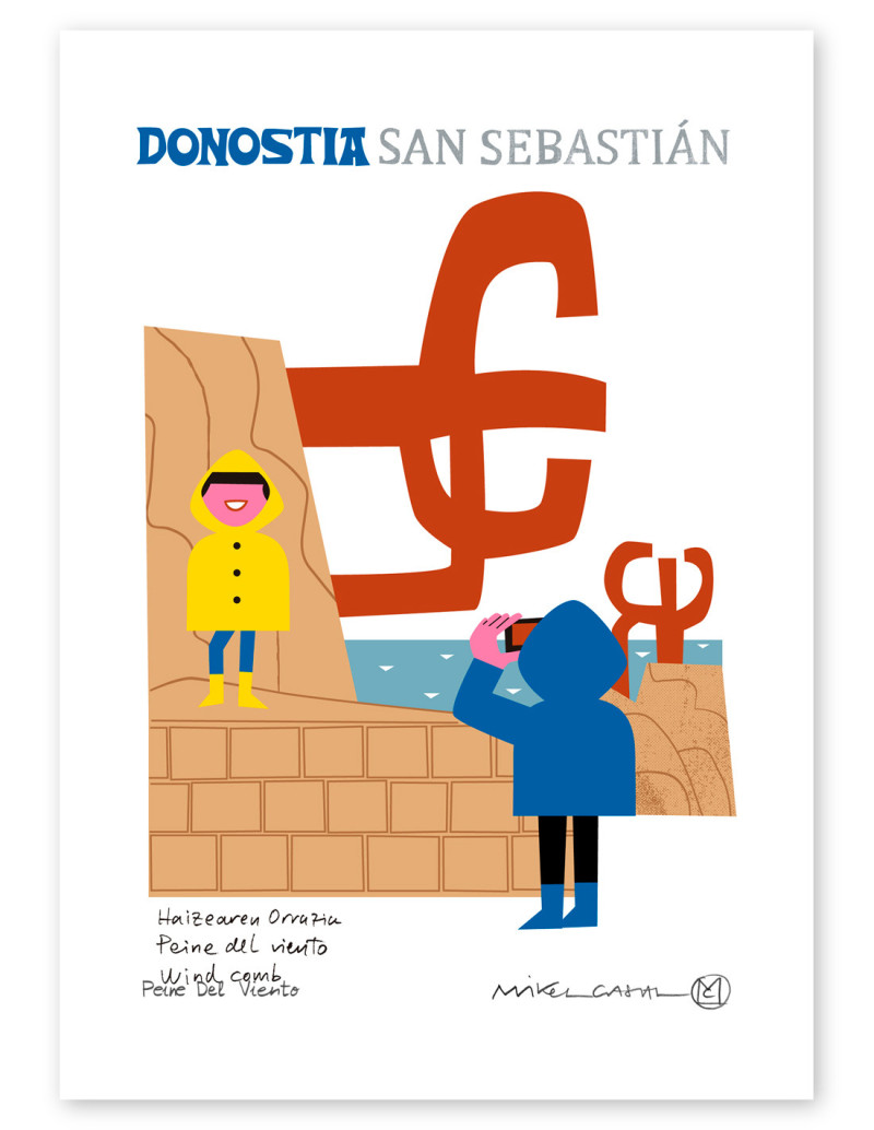 Illustration "Peine del viento" by Mikel Casal....