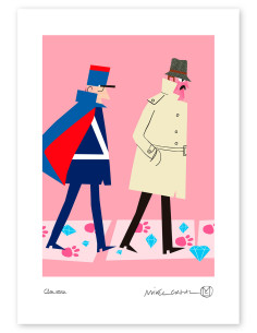 Ilustración "Clouseau" de Mikel Casal. Reproducción A5...