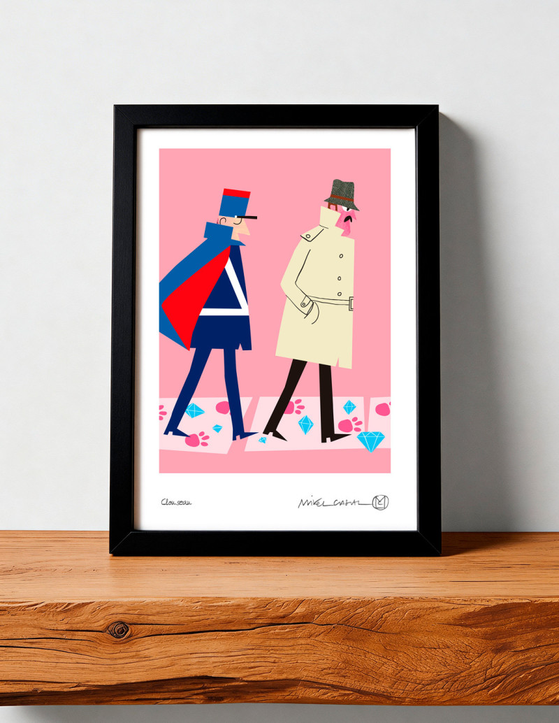Illustration "Clouseau" by Mikel Casal. Signed...