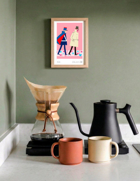 Illustration "Clouseau" by Mikel Casal. Signed A5 reproduction
