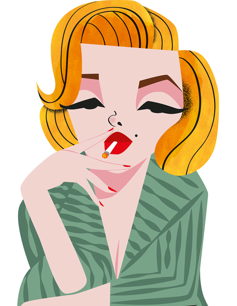 Illustration "Marilyn Monroe" by Mikel Casal....