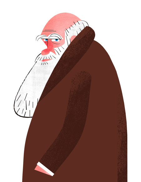 Illustration "Darwin" by Mikel Casal. Signed A5 reproduction