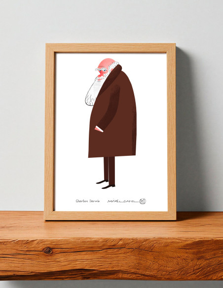 Ilustración "Darwin" de Mikel Casal. Reproducción A5 firmada