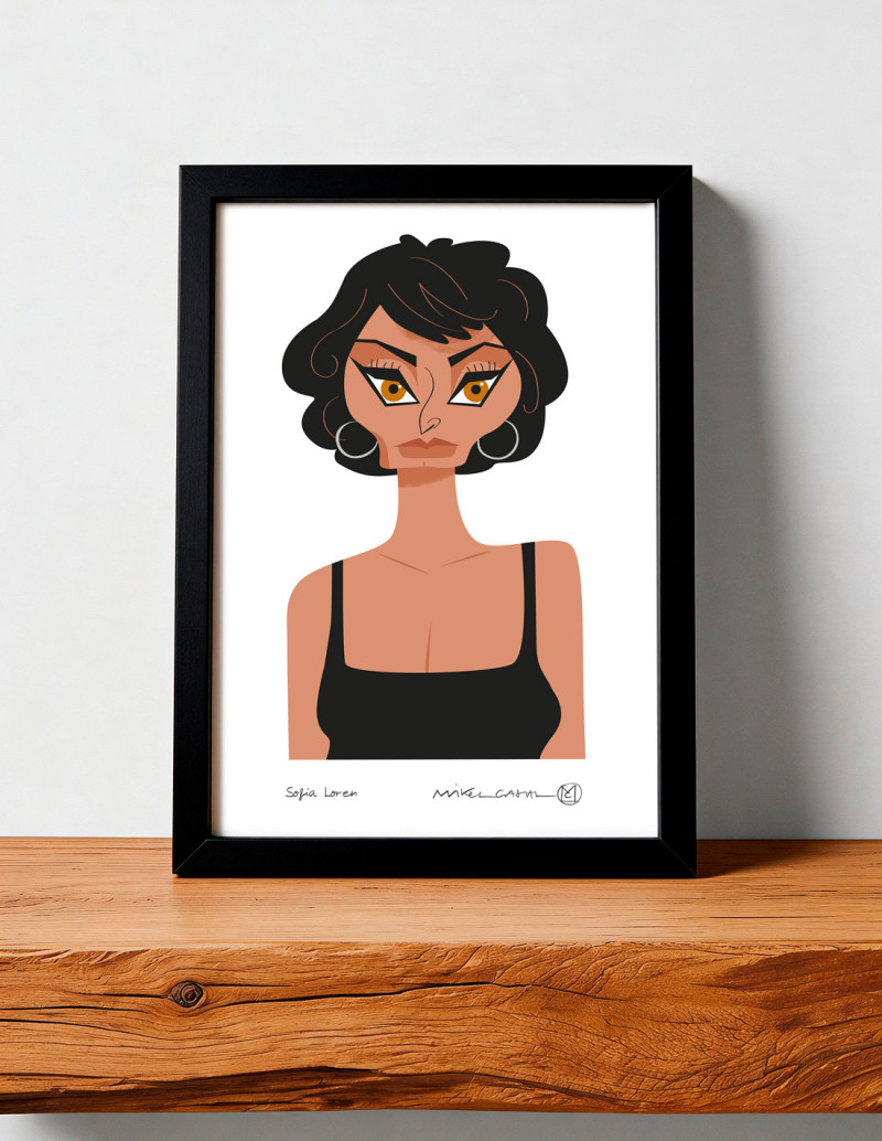 Illustration "Sofía Loren" by Mikel Casal....